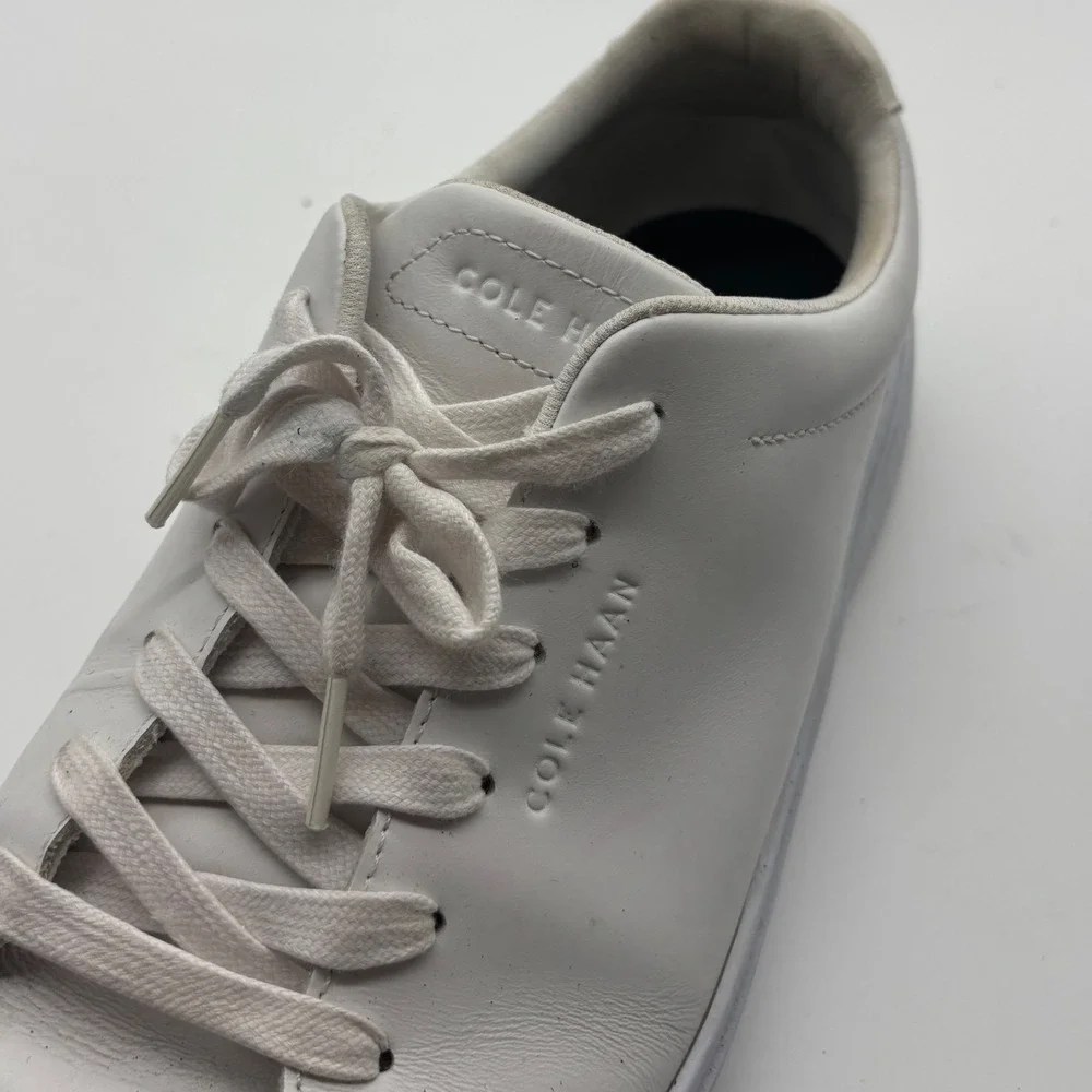 Cole Haan Mens Grand Crosscourt Modern White Leather Sneakers Size 10M